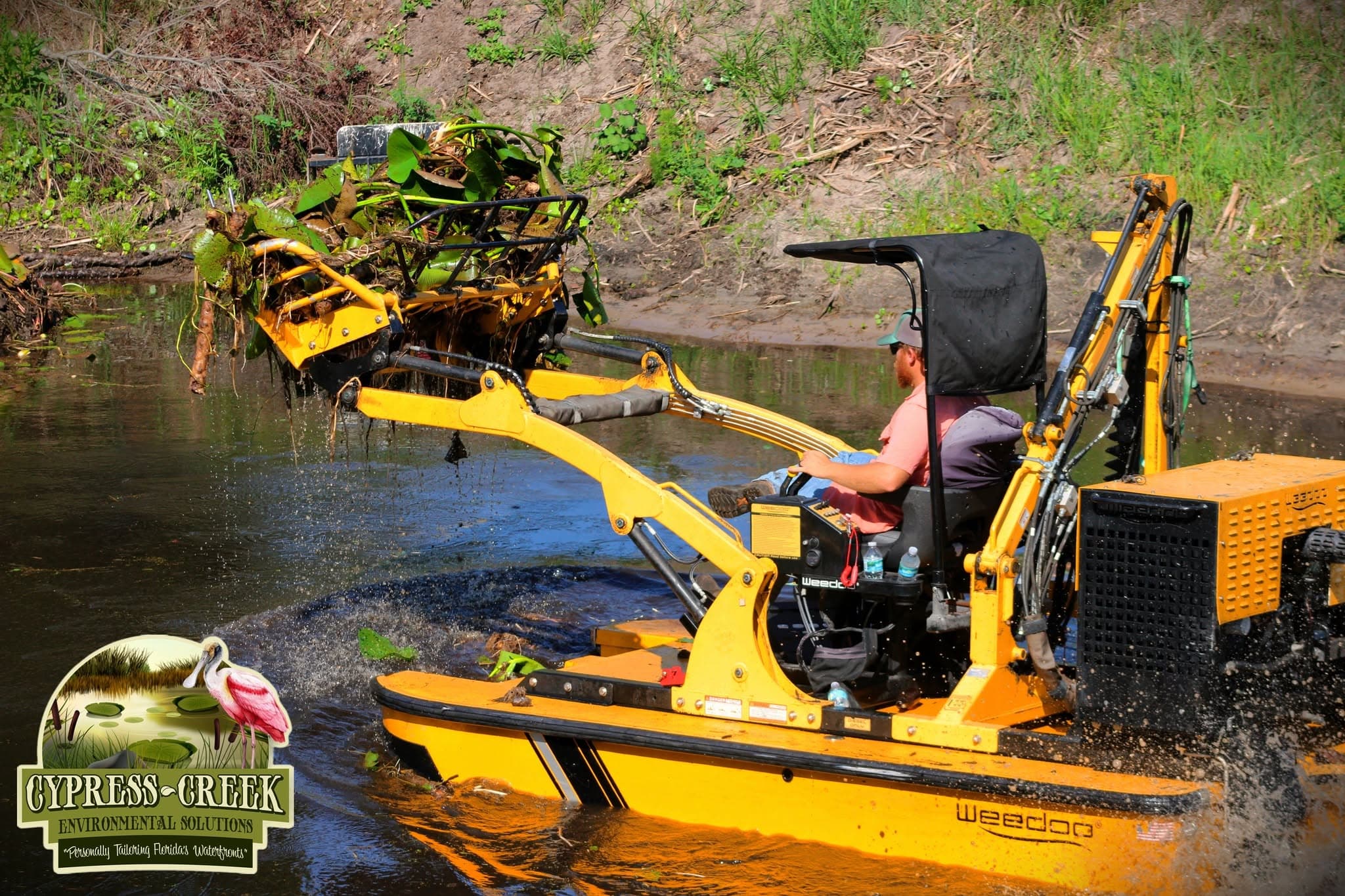 Aquatic Debris Removal work by Cypress Creek Environmental Solutions